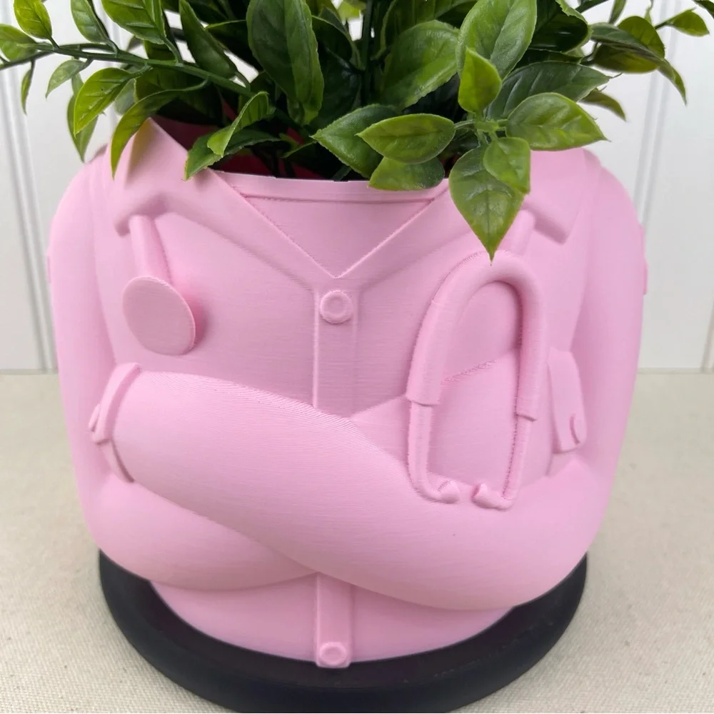 Doctor Coat Indoor Planter Pot, Lab Coat Flower Pot, Indoor Planter